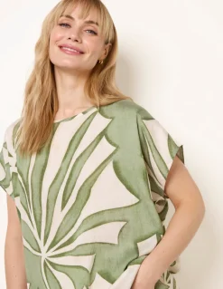 Large Floral Round Neck Top