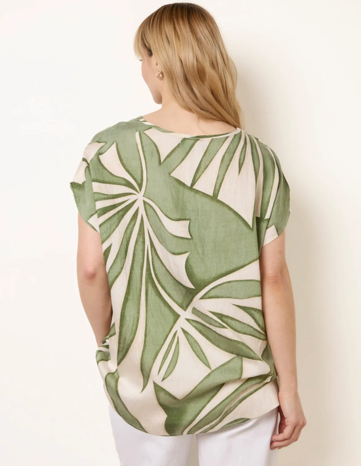 Large Floral Round Neck Top