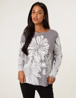 Large Sequin Flower Jumper