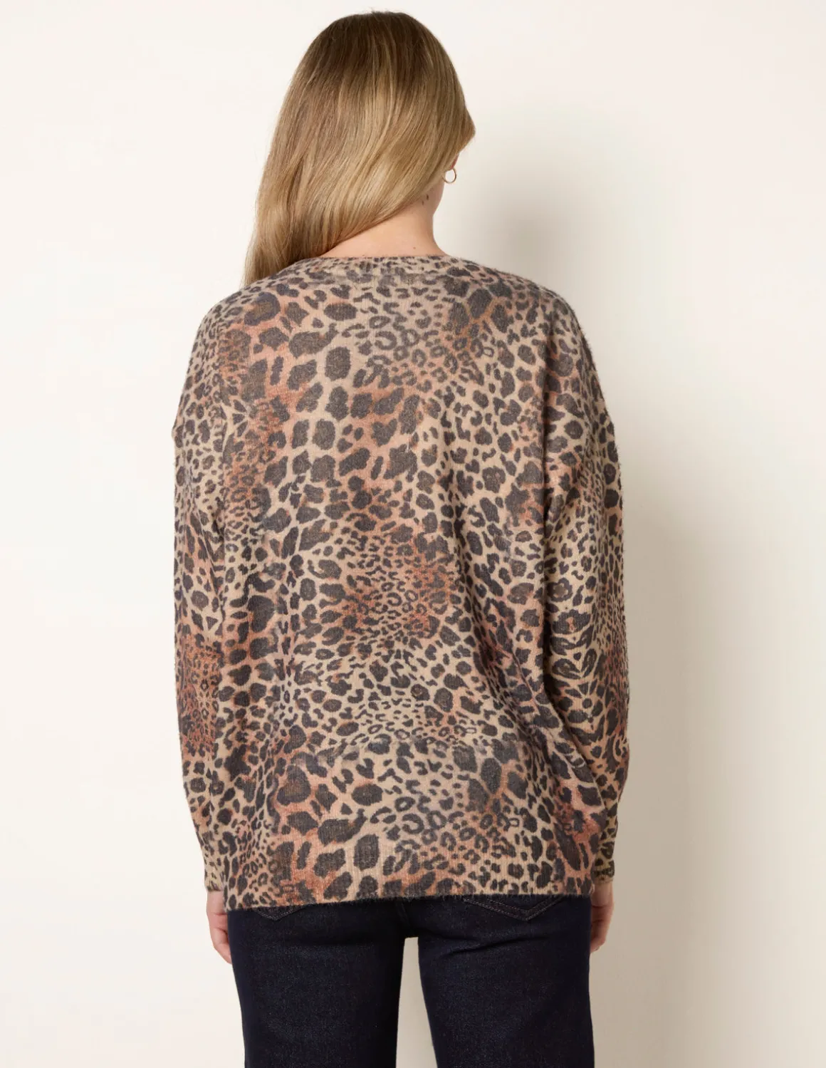 Leopard Print Knit Jumper