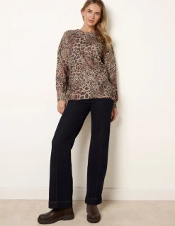 Leopard Print Knit Jumper