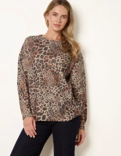 Leopard Print Knit Jumper