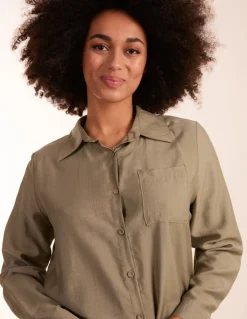 Linen Button Front Shirt