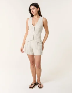 Linen Pinstripe Waistcoat