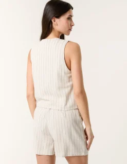 Linen Pinstripe Waistcoat