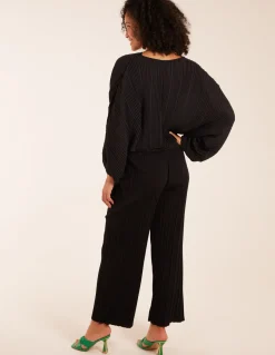 Long Sleeve Pleated Top