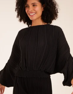 Long Sleeve Pleated Top