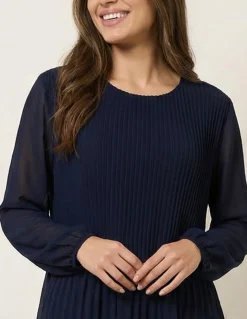 Long Sleeve Pleated Top