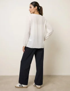 Long Sleeve Pleated Top