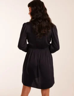 Long Sleeve V Neck Mini Dress