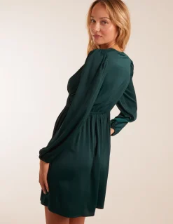 Long Sleeve V-Neck Mini Dress