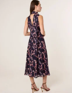 Luxe Tie V Neck Sleeveless Dress