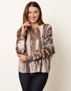 Metallic Paint Brush Top
