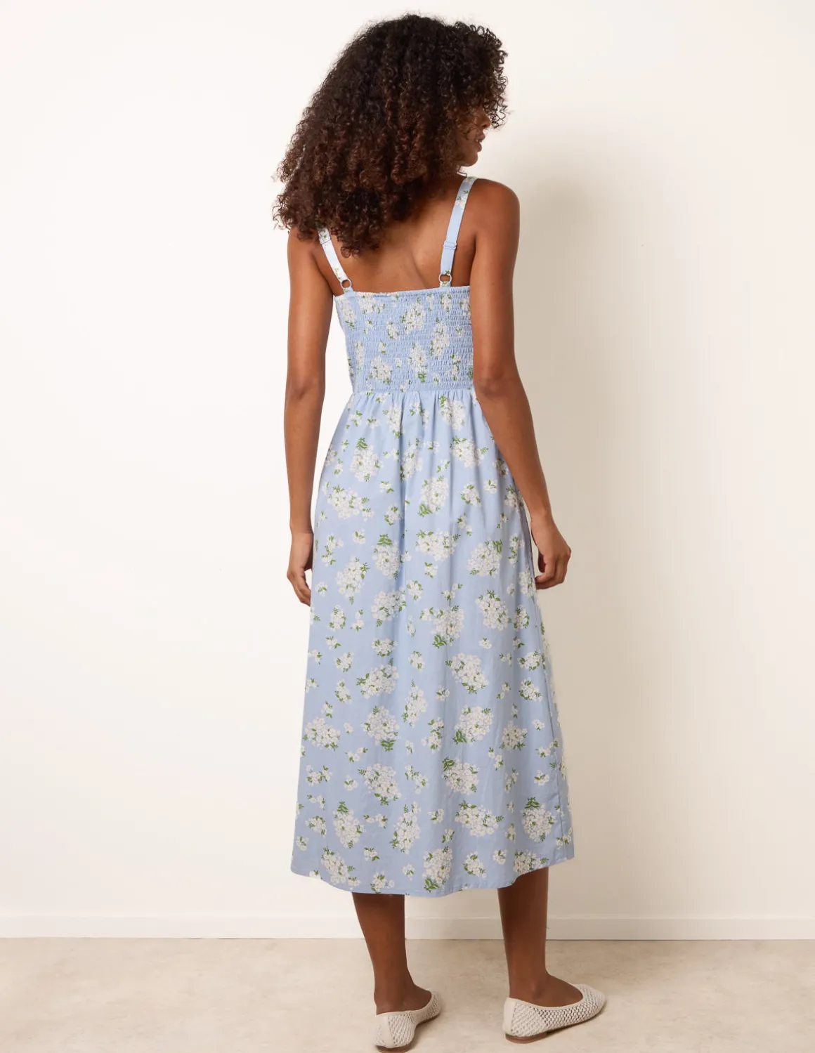 Midi Milkmaid Floral Dress