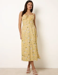 Midi Milkmaid Floral Dress