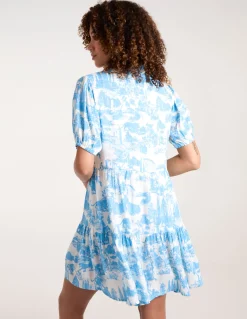 Mini Smock Chinoiserie Shirt Dress