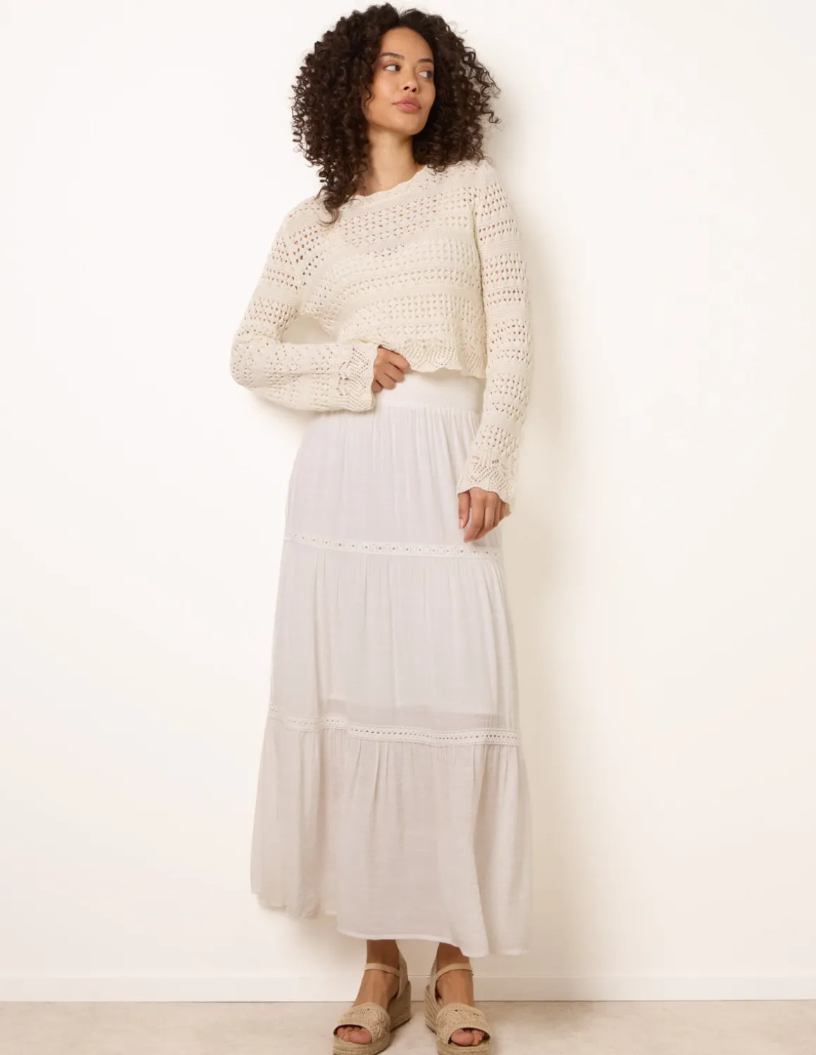 Mix Crochet Maxi Skirt