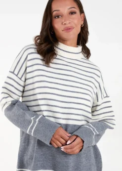 Mixed Stripe Round Neck Jumper