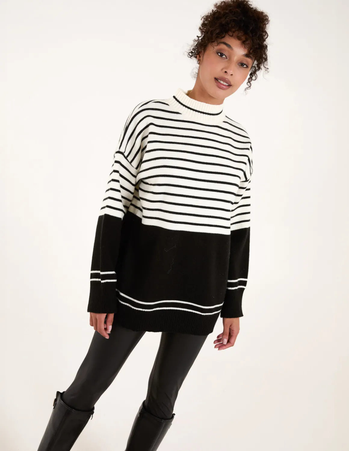 Mixed Stripe Round Neck Jumper