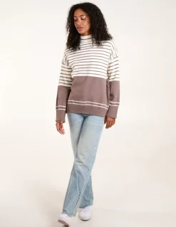 Mixed Stripe Round Neck Jumper