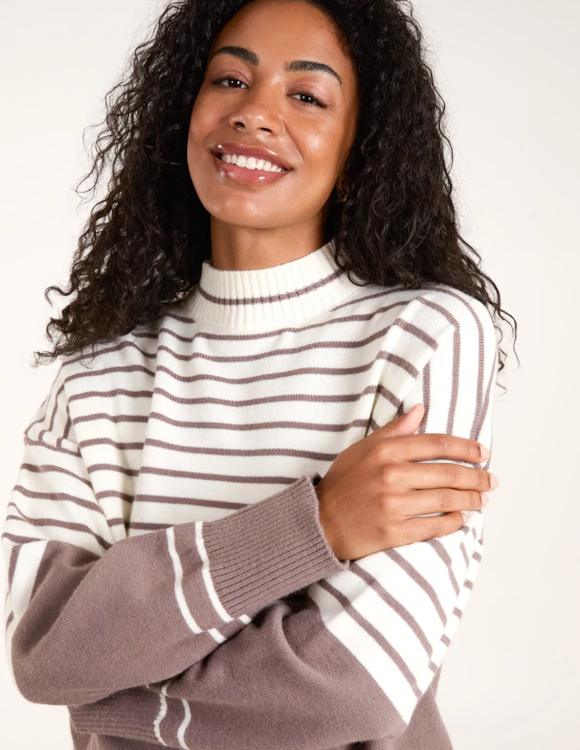 Mixed Stripe Round Neck Jumper