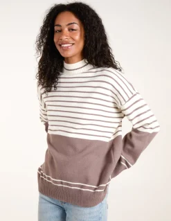 Mixed Stripe Round Neck Jumper