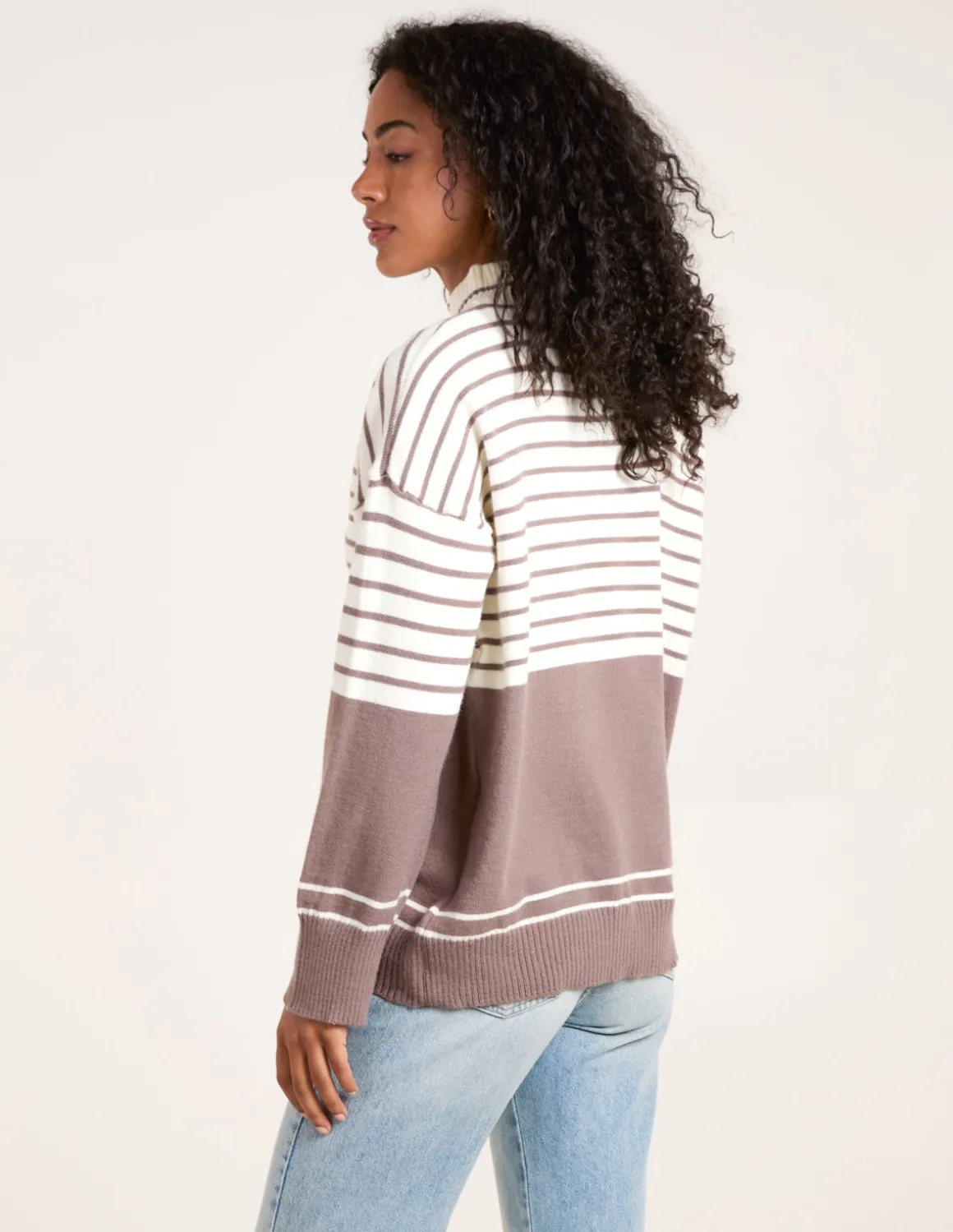 Mixed Stripe Round Neck Jumper