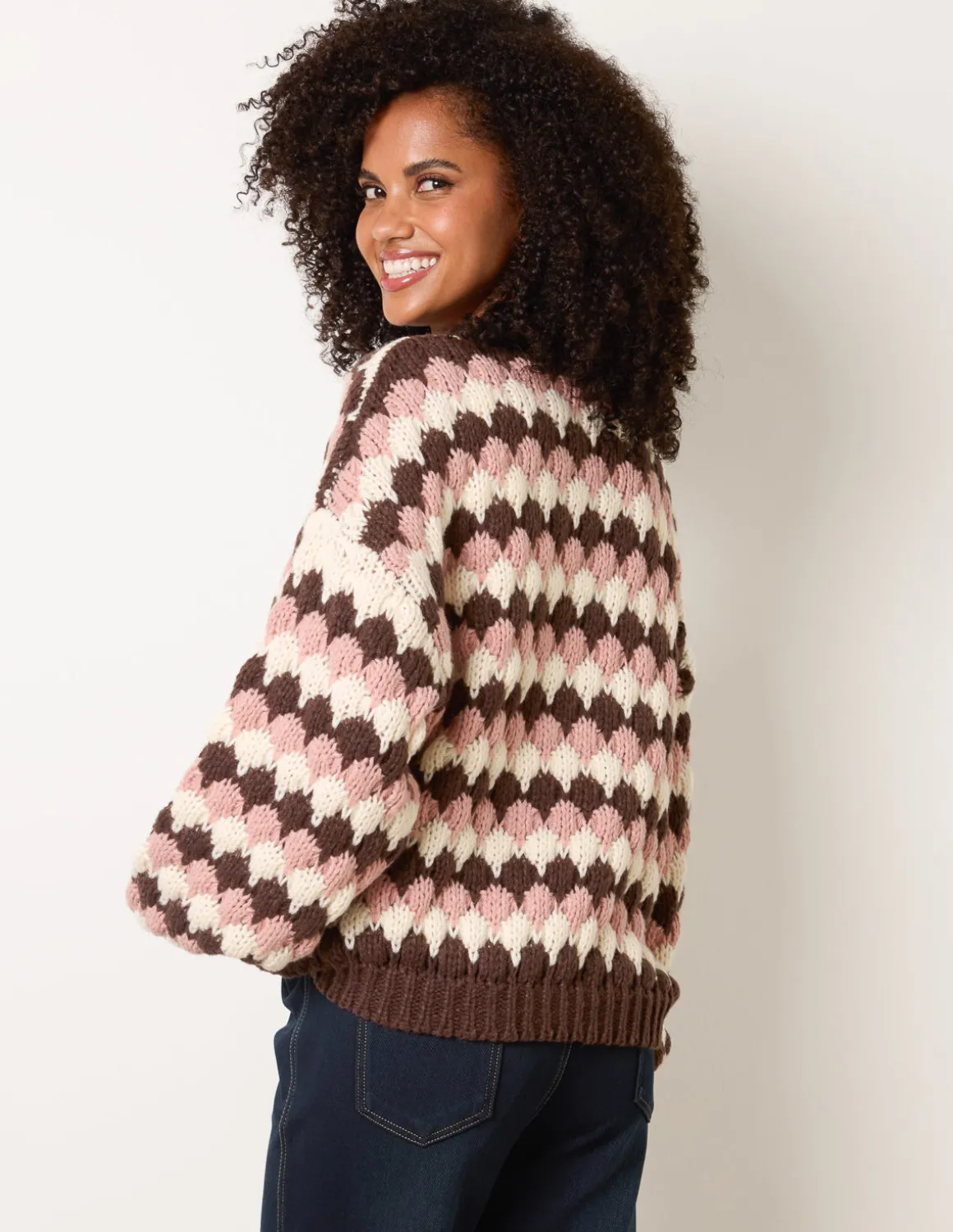 Multicoloured Striped Cardigan