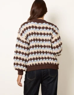 Multicoloured Striped Cardigan
