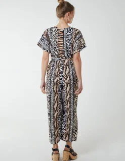 Multi Stripe Animal Jumpsuit