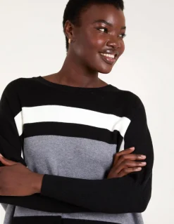 Multi Stripe Colour Block Jumper