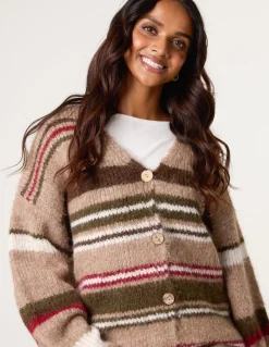 Multi Stripe Knit Cardigan