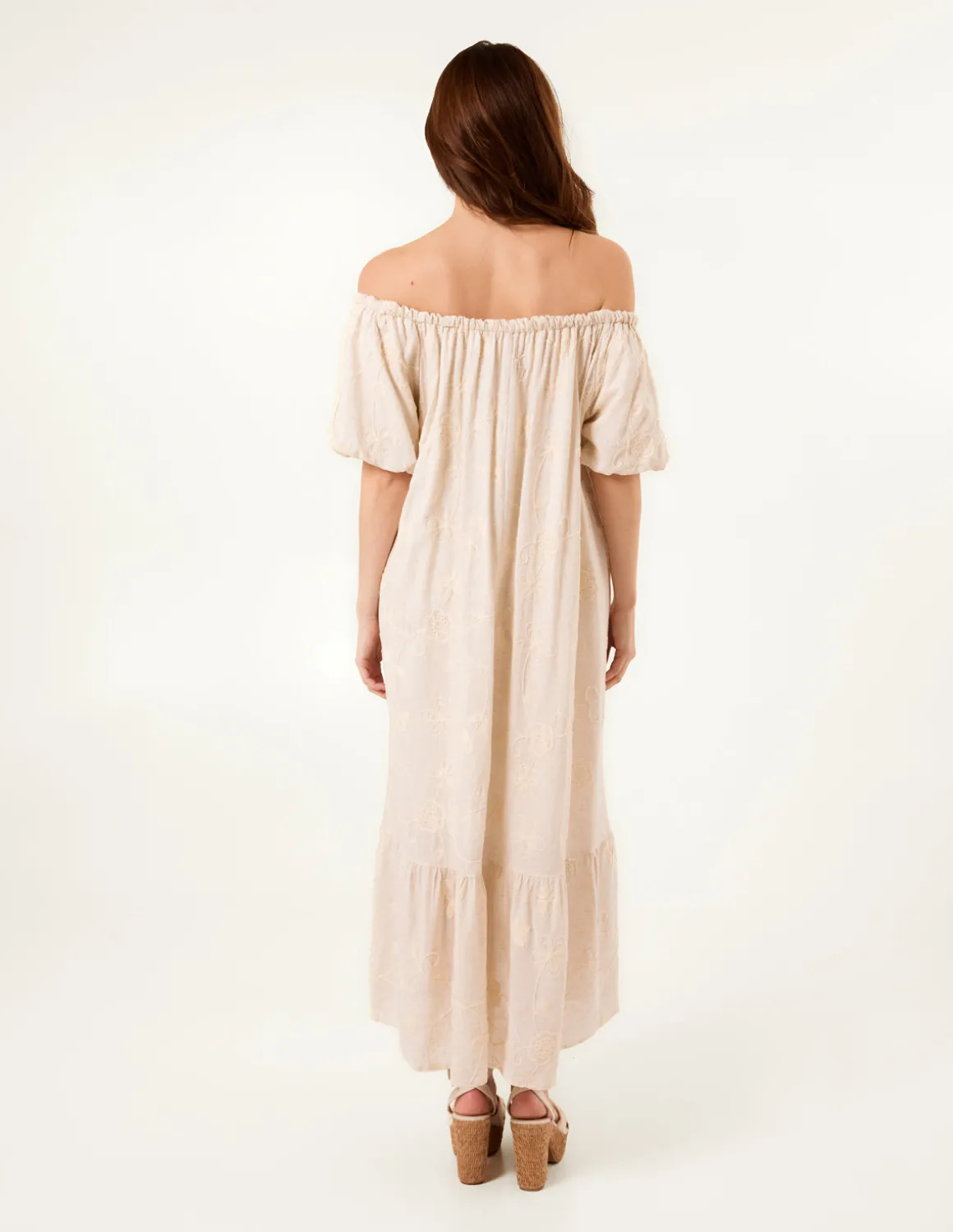 Off-Shoulder Bardot Ruffle Dress