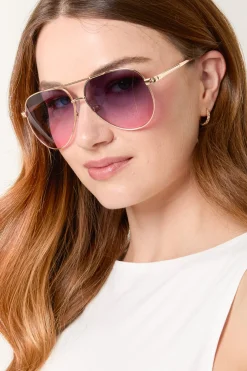 Ombre Lens Gold Frame Sunglasses
