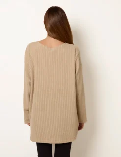 One Button Cord Rib Top