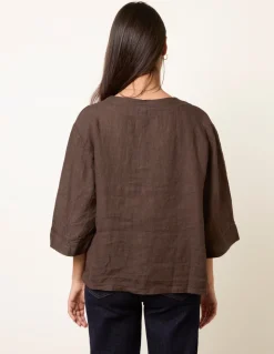 One Button Linen Blazer