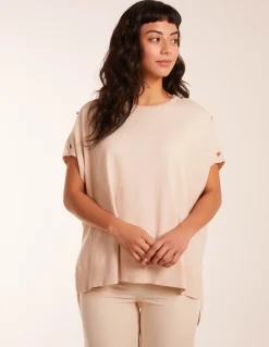 Oversized Button Shoulder Top
