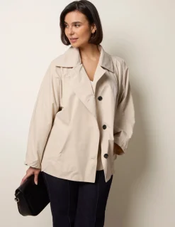 Oversized Short Length Trench Coat