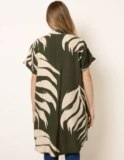 Palm Print Tunic Top