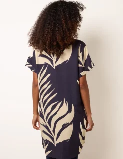 Palm Print Tunic Top