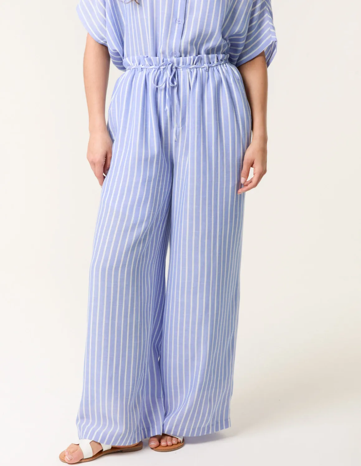 Paperbag Waist Pinstripe Trouser