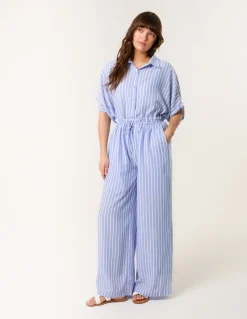 Paperbag Waist Pinstripe Trouser