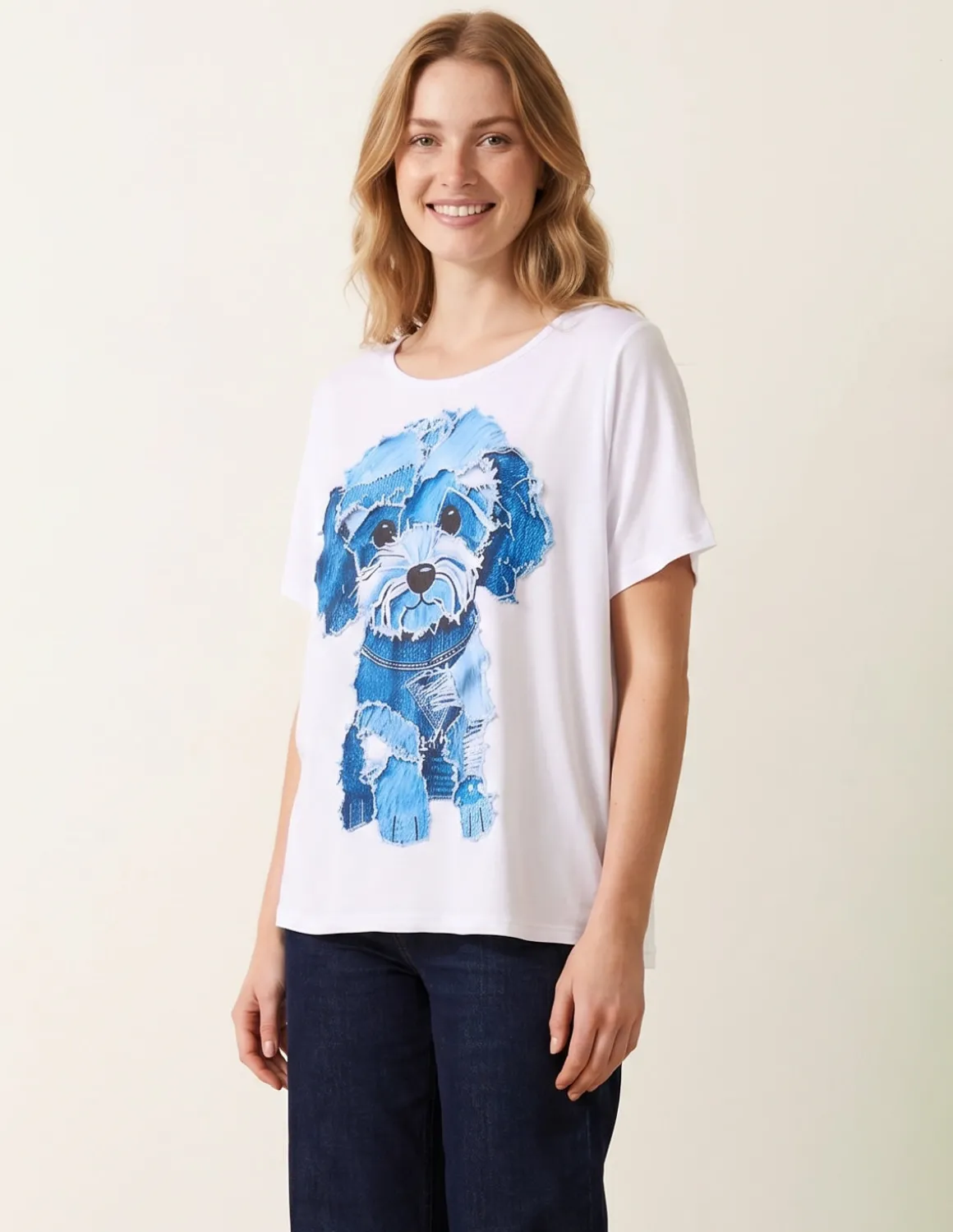 Patchwork Denim Dog Top