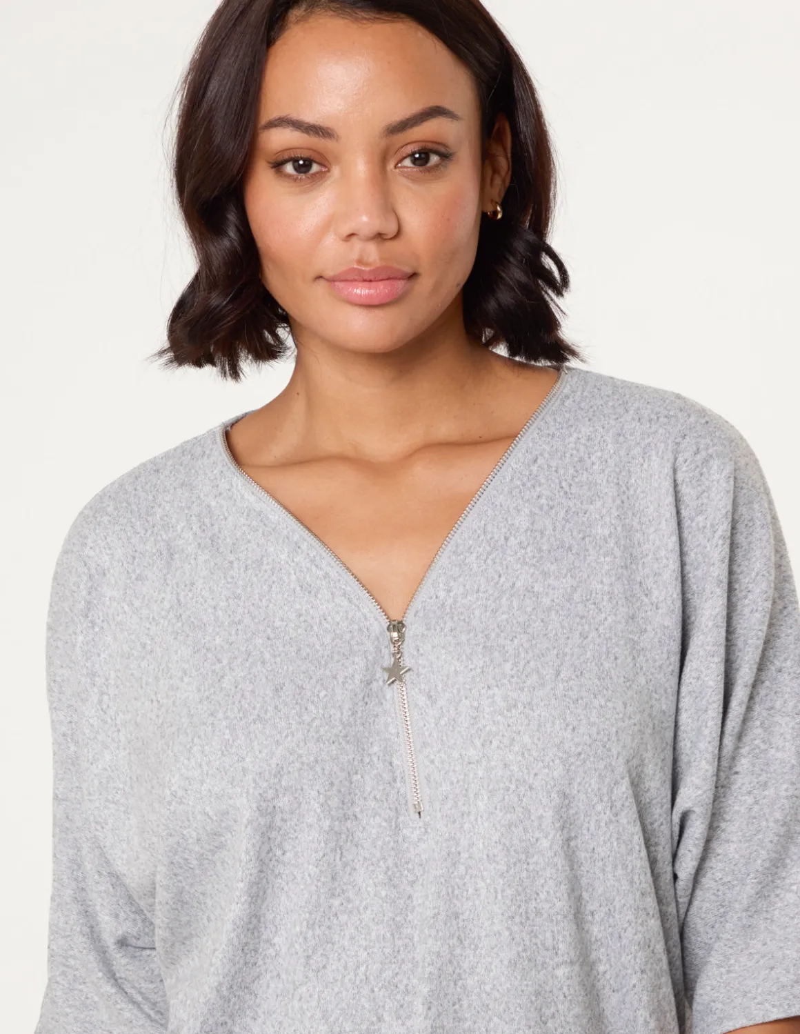 Plain Half Zip Top
