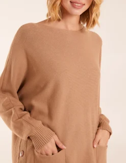 Pocket Slash Neck Jumper
