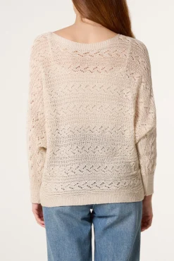 Pointelle Cable Batwing Jumper