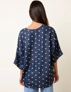Polka Dot Knot Front Top