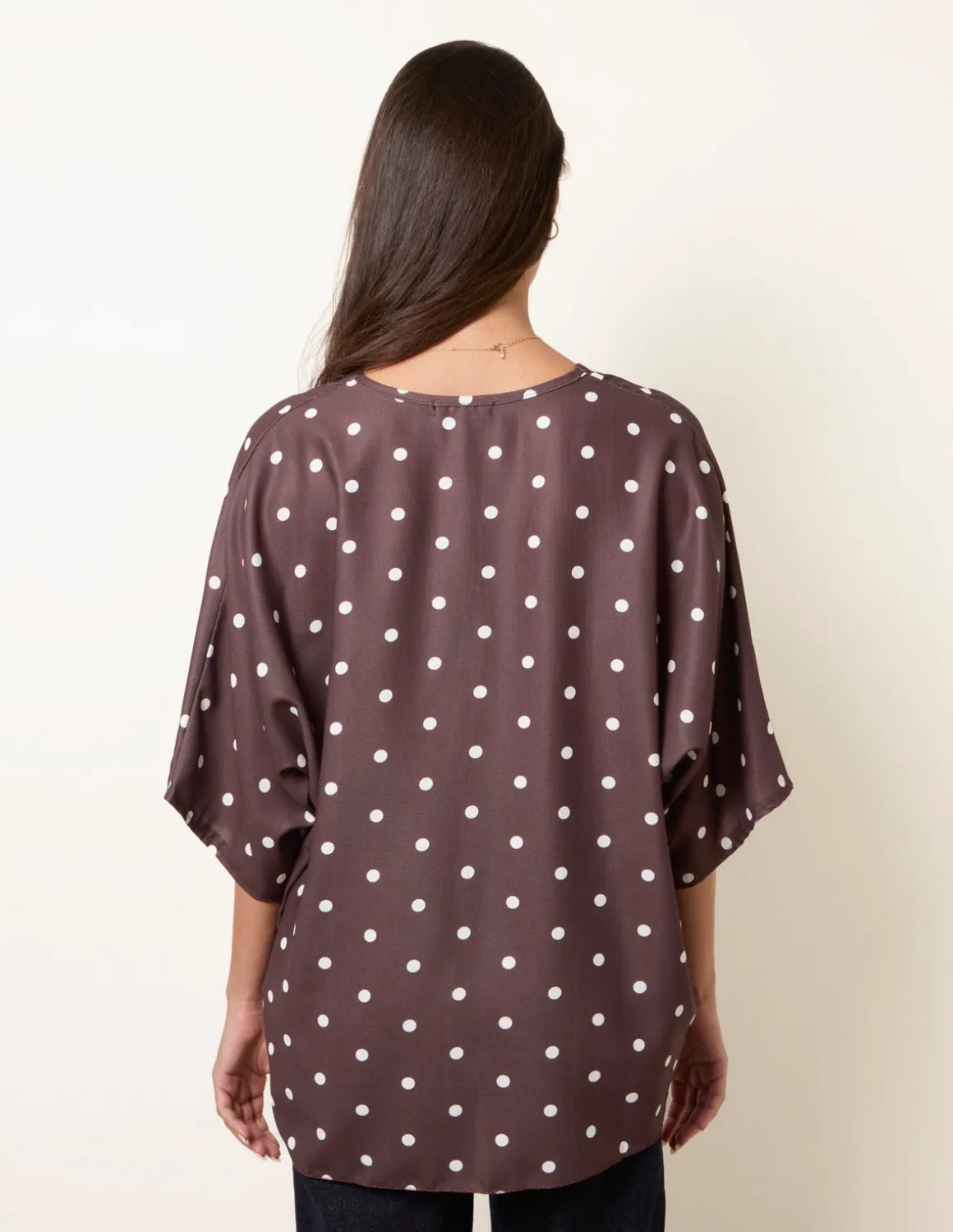 Polka Dot Knot Front Top