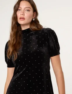 Polka Dot Puff Sleeve Dress