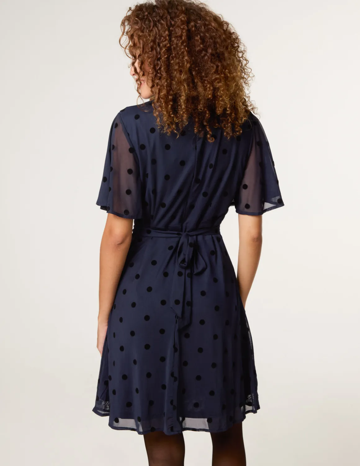 Polka Dot Tie Back Dress